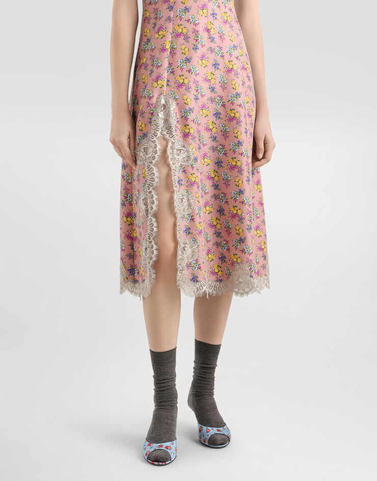 Dolce & Gabbana Small floral-print slip dress Multicolor F60GGTIS10D