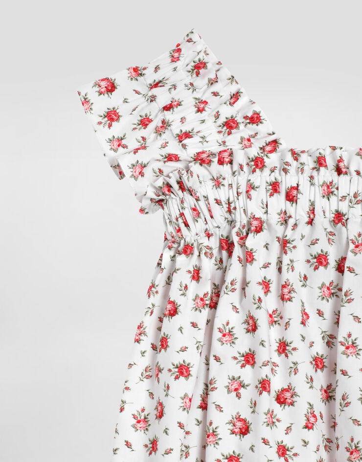 Dolce & Gabbana Small rose-print poplin dress Multicolor L54DQ4HS5UB