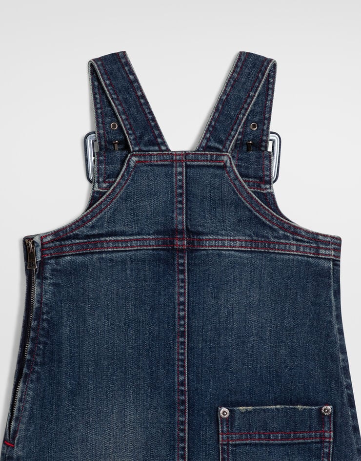 Dolce & Gabbana Denim dungarees with patch Dolce & Gabbana Denim dungarees with patch L53DW0LDE26