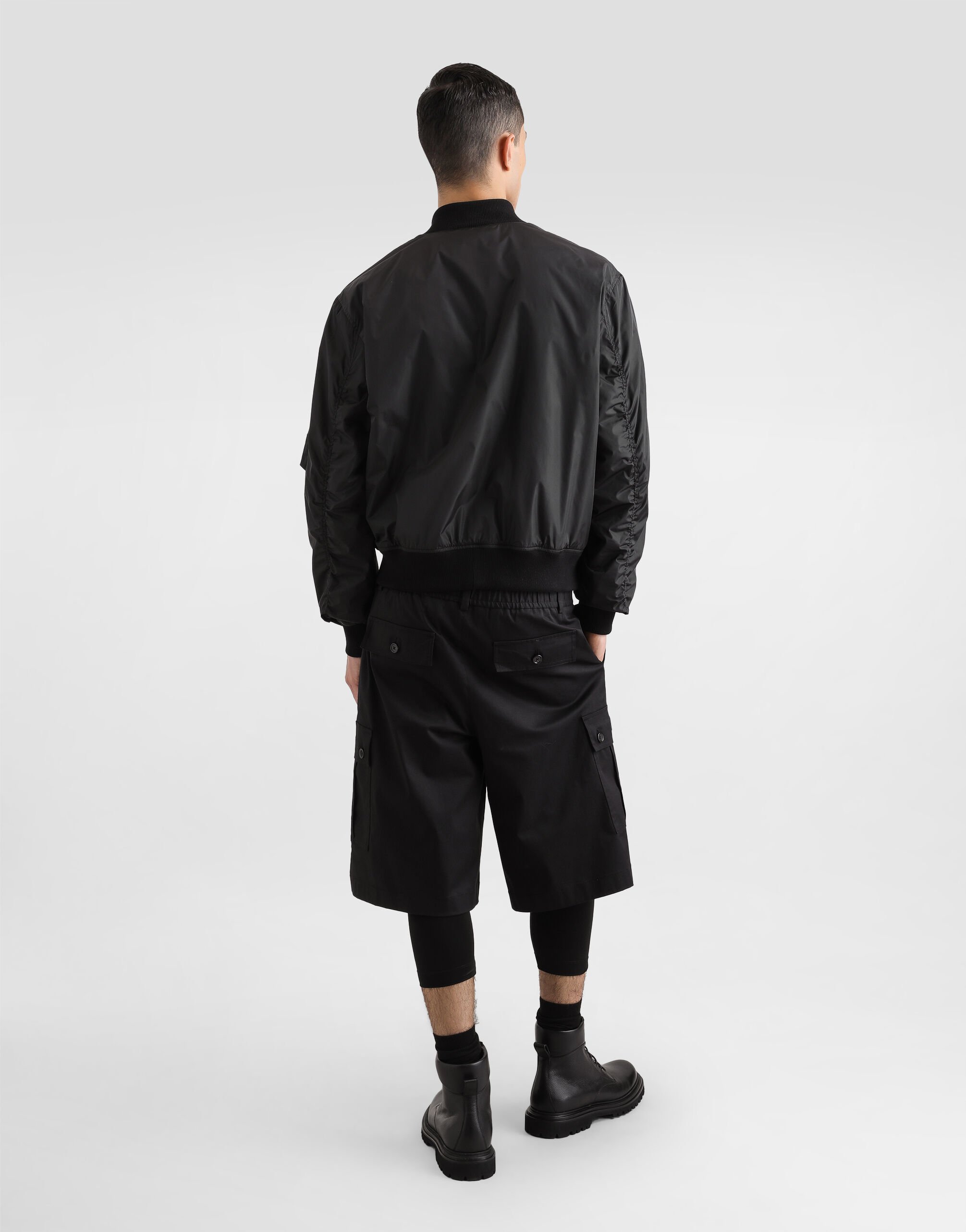 Cotton cargo shorts in Black for Men | Dolce&Gabbana® US