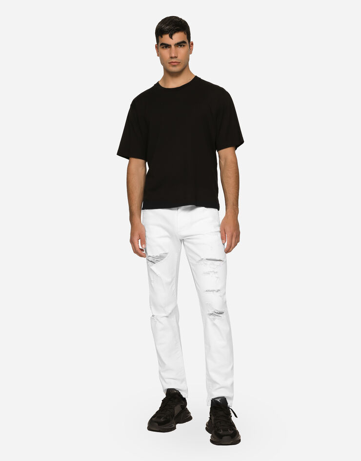 Dolce & Gabbana Белые эластичные джинсы скинни разноцветный GY07LDG8HG2
