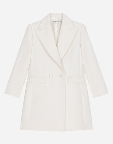 Dolce&Gabbana Manteau croisé en cady Blanc L5JTKTG7J7W