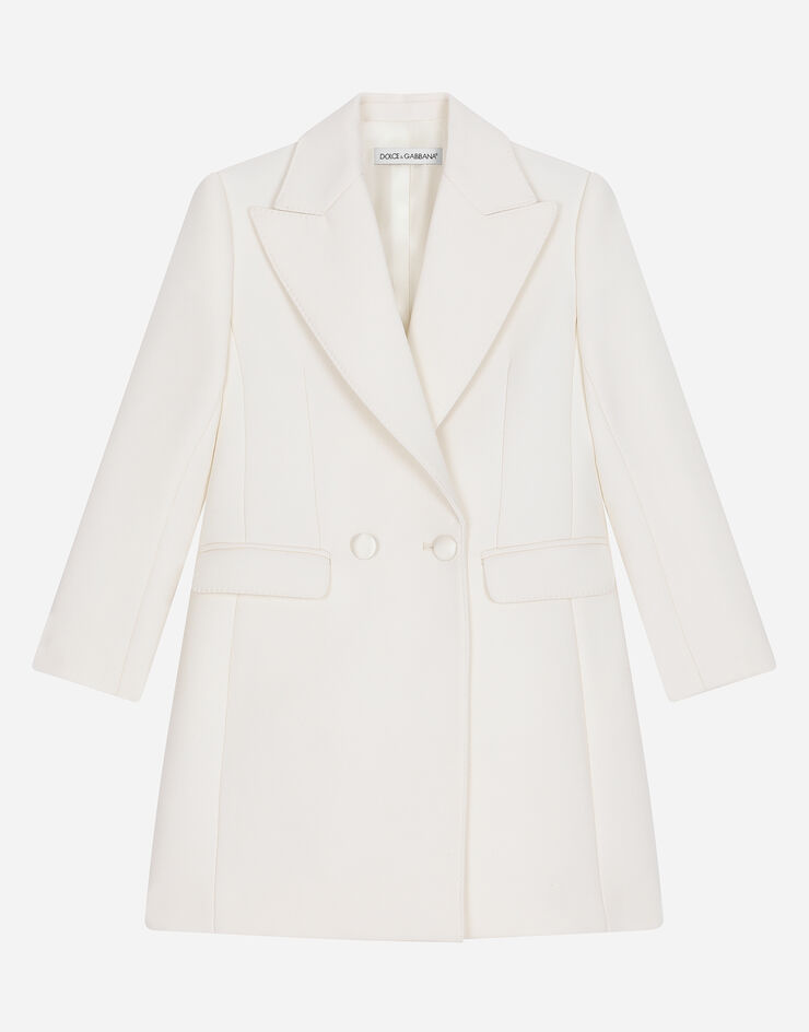 Dolce&Gabbana Double-breasted cady coat White L54C48HUMTB