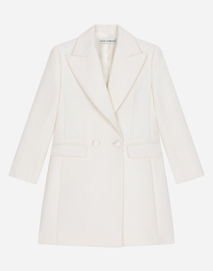 Dolce&Gabbana معطف كادي بصف أزرار مزدوج أبيض L54C48HUMTB