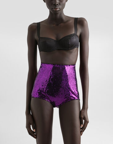 Dolce & Gabbana Culotte à paillettes Fuchsia O2B30TON05C