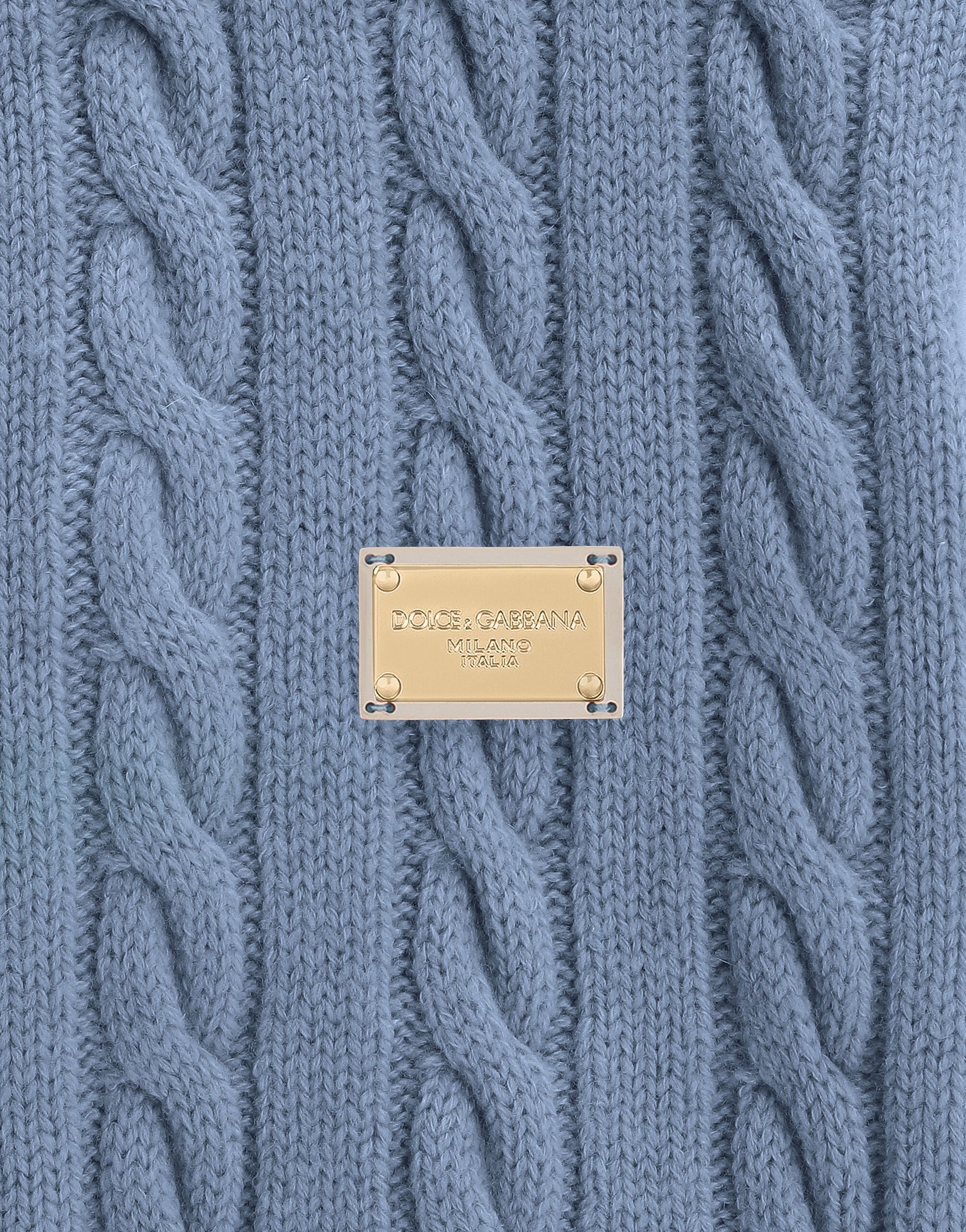 Wool dog sweater in Azure for Men | Dolce&Gabbana® US