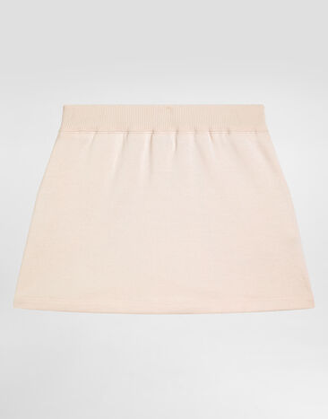 Dolce & Gabbana Fleece skirt with DG sequin patch Pink L5JIB2G7PKQ