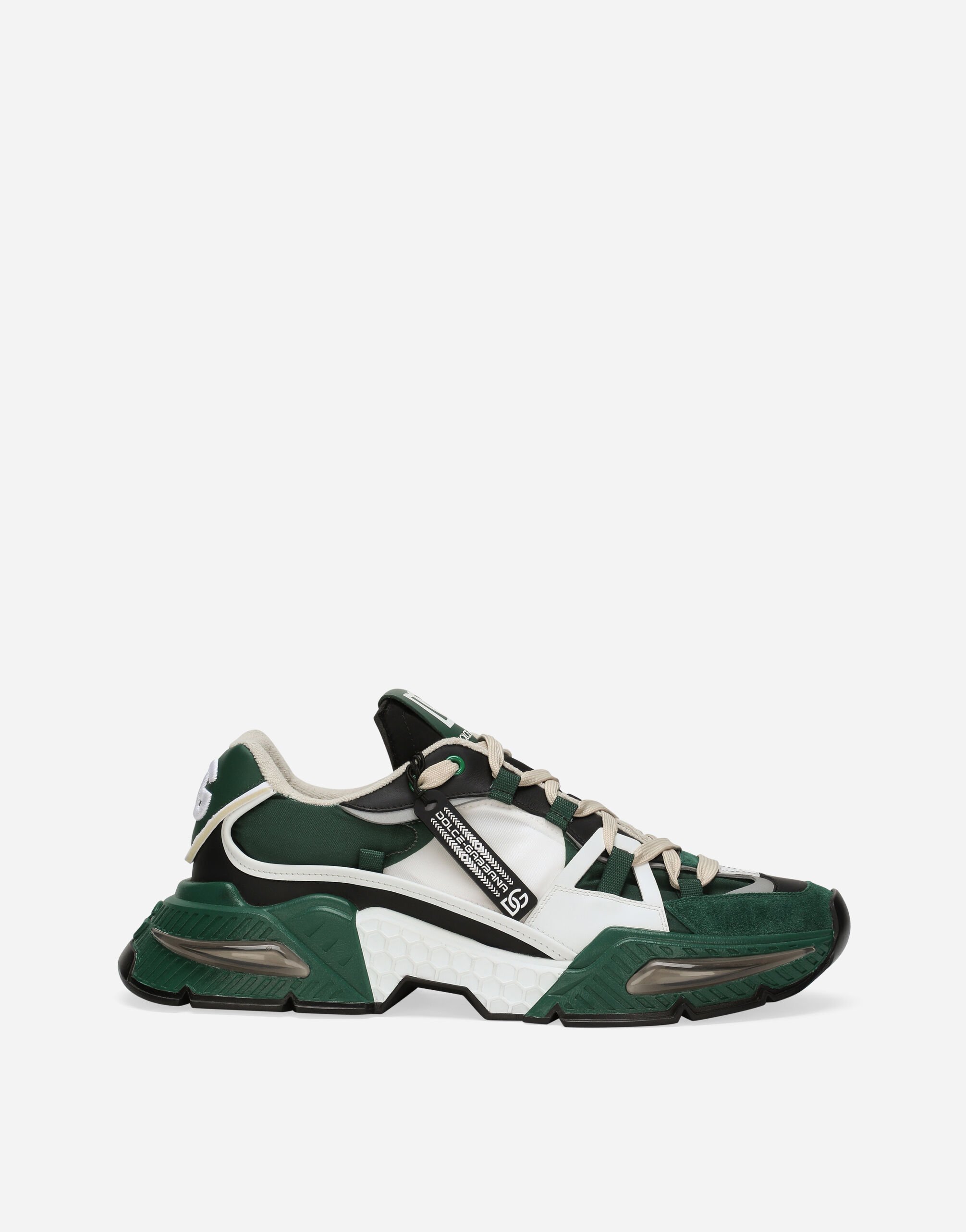 Dolce & Gabbana Mixed-material Airmaster sneakers Green A50596A8034