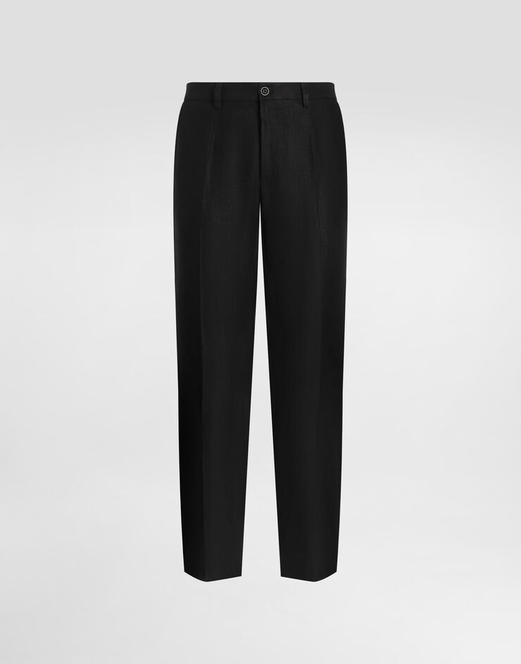 Dolce & Gabbana Linen pants Black GY6IETGG868