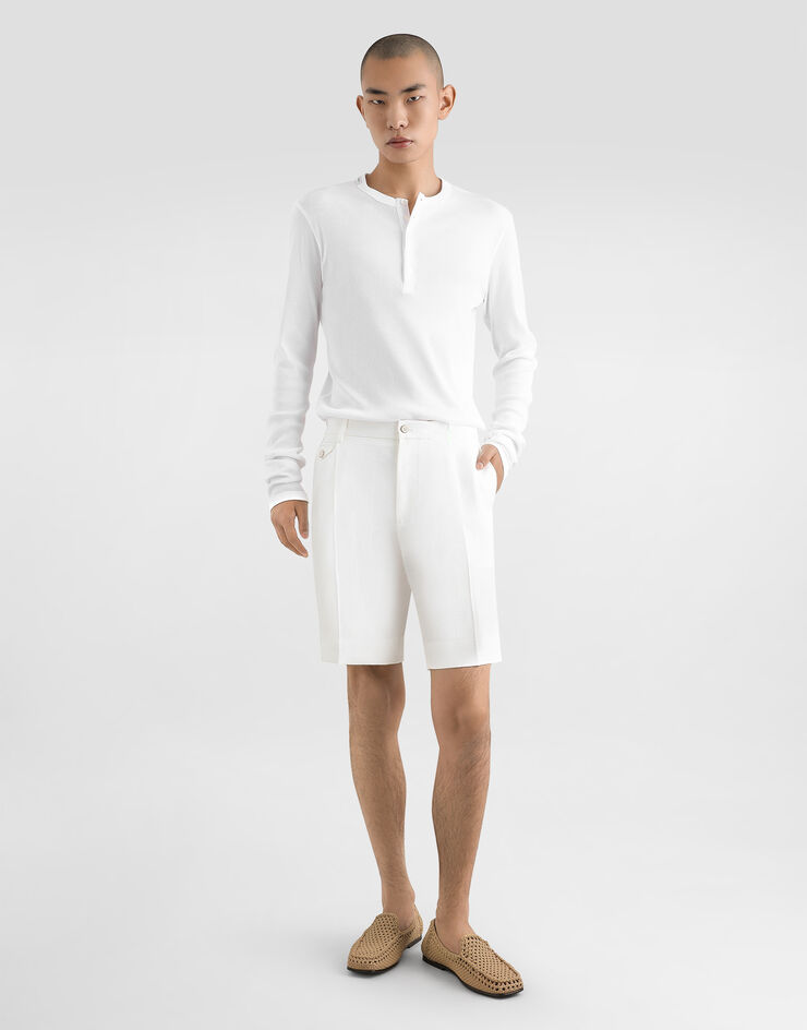 Dolce & Gabbana Linen shorts White GW0MATGG868