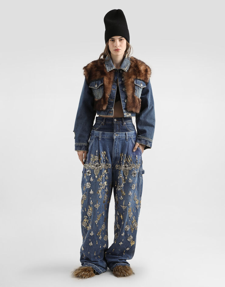 Dolce & Gabbana Denim jacket Multicolor F9U01ZG8NR4