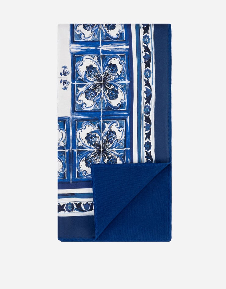 Dolce & Gabbana 실크 울 양면 블랭킷 멀티 컬러 TCE012TCA00