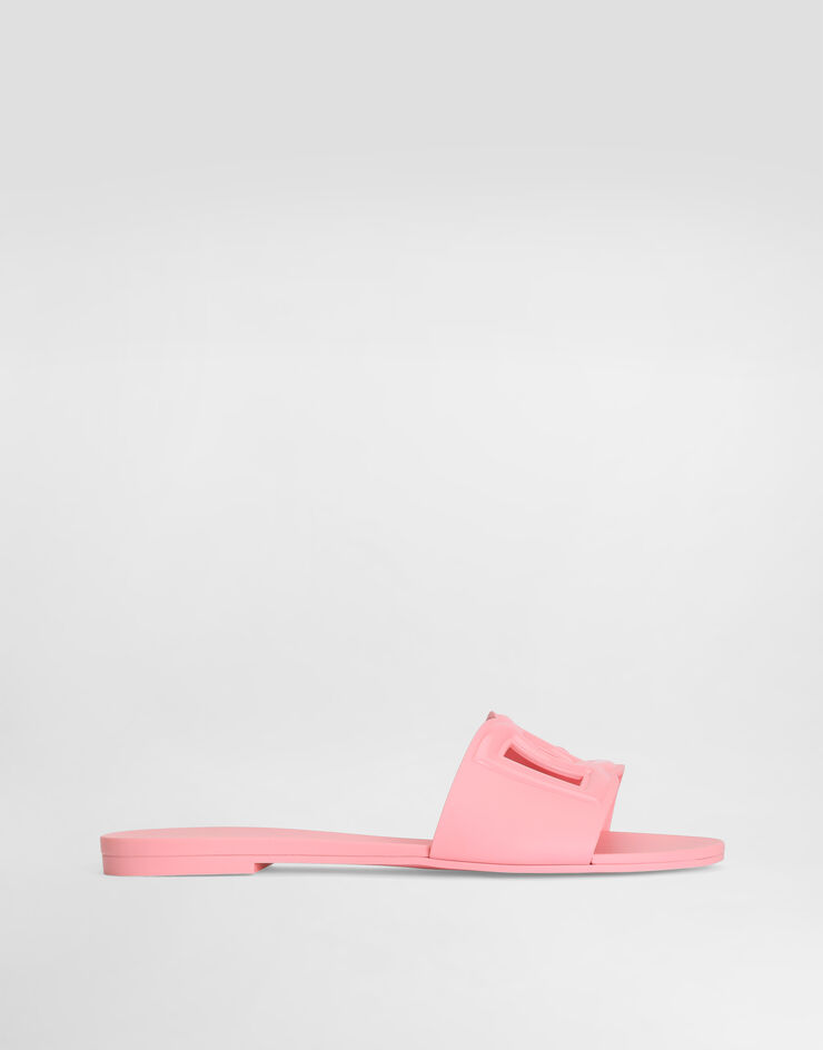 Dolce & Gabbana Badeslides aus Gummi Pink CW2215AN994