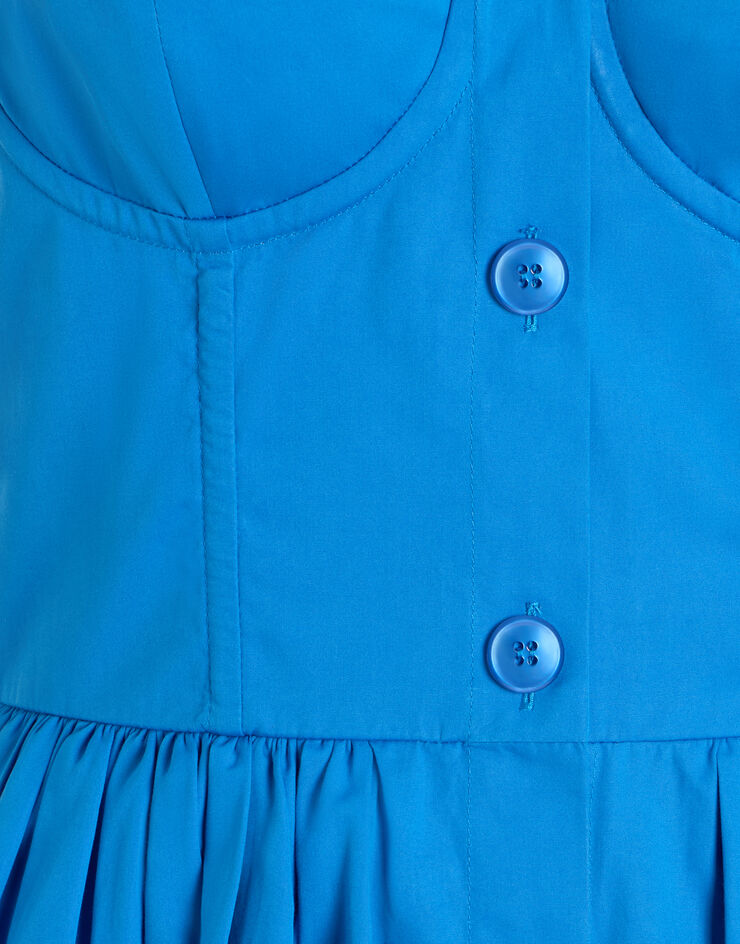 Dolce & Gabbana Kleid aus Baumwolle Dolce & Gabbana Kleid aus Baumwolle Azurblau F615YTFU62Q