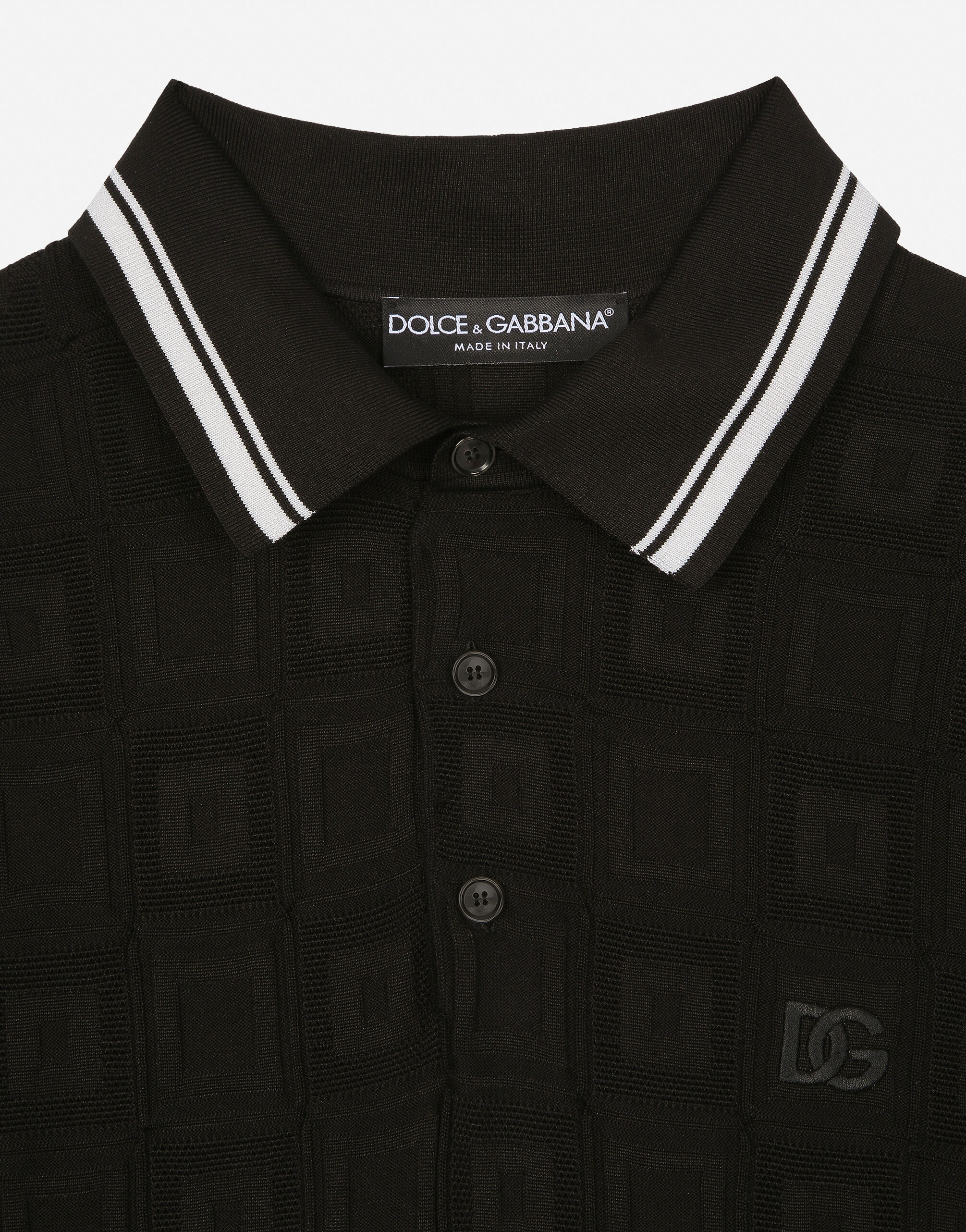 POLO MANICA CORTA in Black for for Men Dolce Gabbana