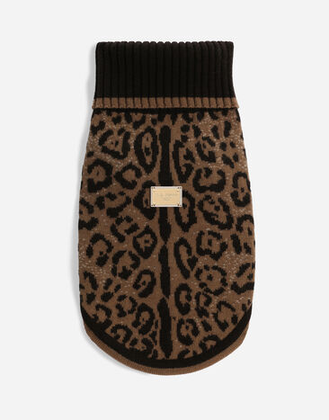 Dolce & Gabbana Wool dog sweater Print BD0009A6456