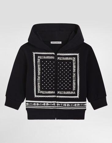Dolce & Gabbana هودي بطبعة ربطة رأس White L1JTIEG7N8T
