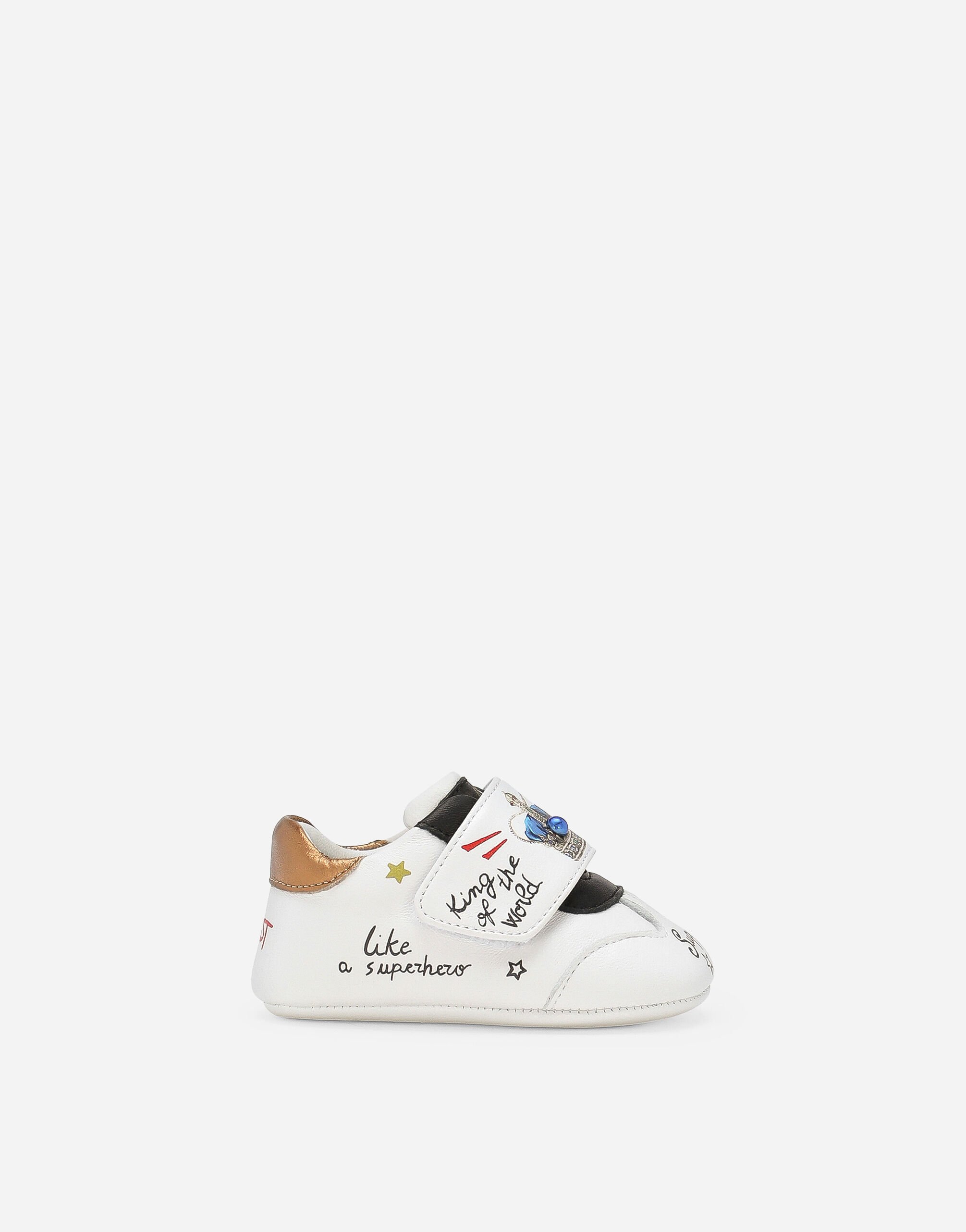 Printed nappa leather sneakers in Multicolor for Boys Dolce Gabbana