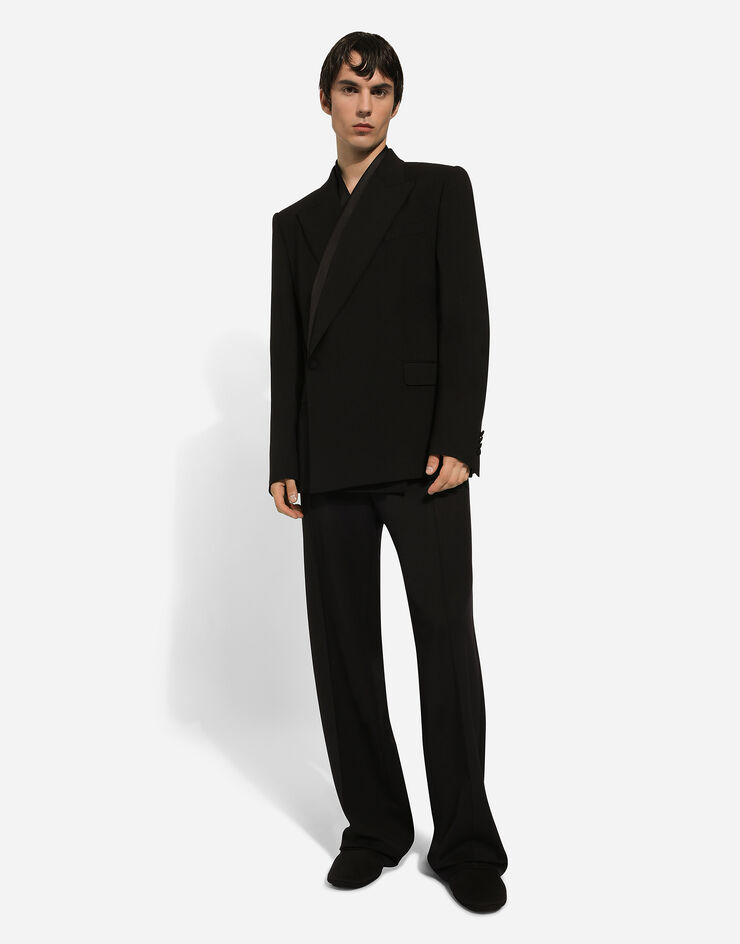 Dolce & Gabbana Двубортный пиджак Sicilia черный G2RR6TFUBGC