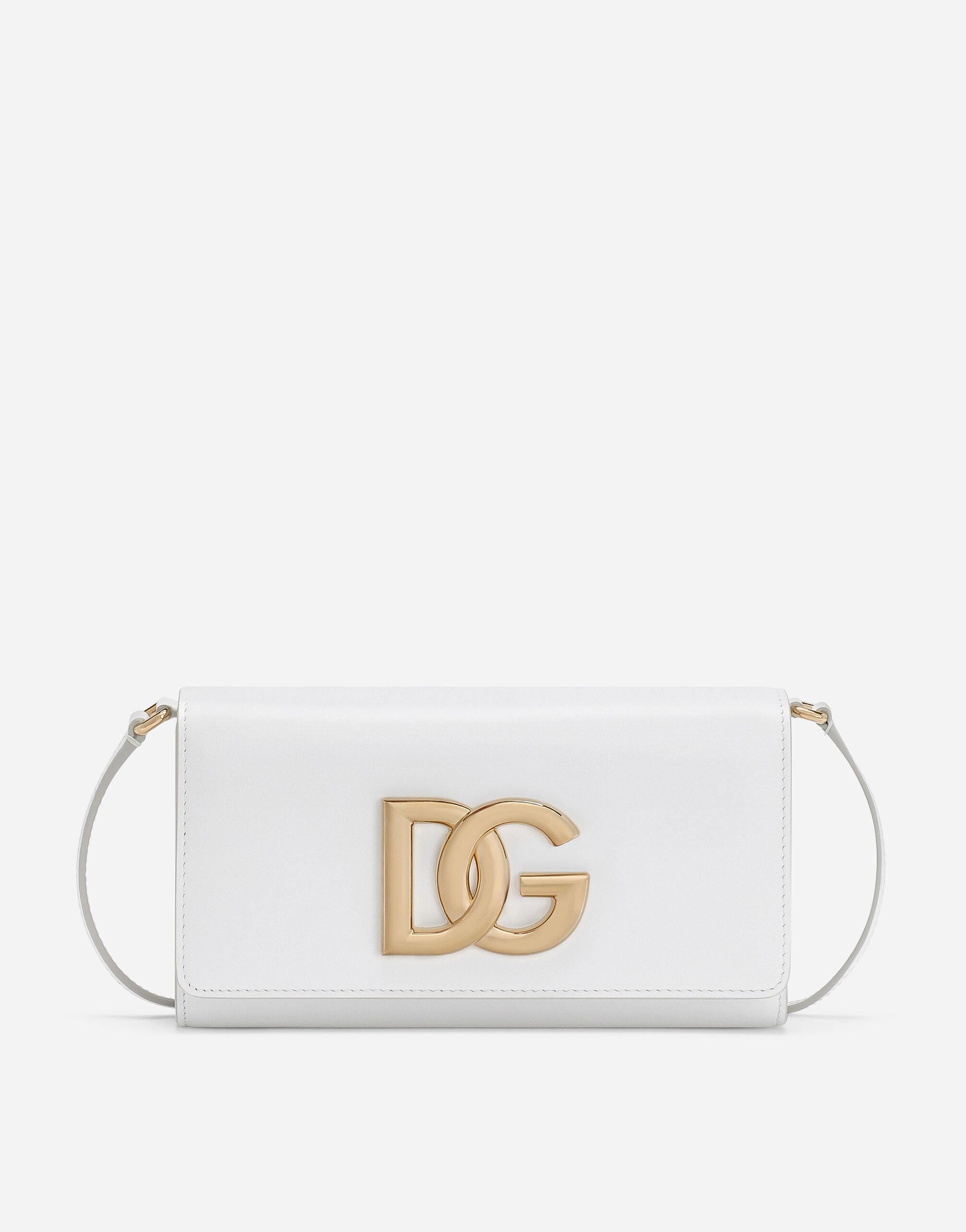 Dolce & Gabbana حقيبة كلاتش 3.5 من جلد عجل بيج BB7603AS170