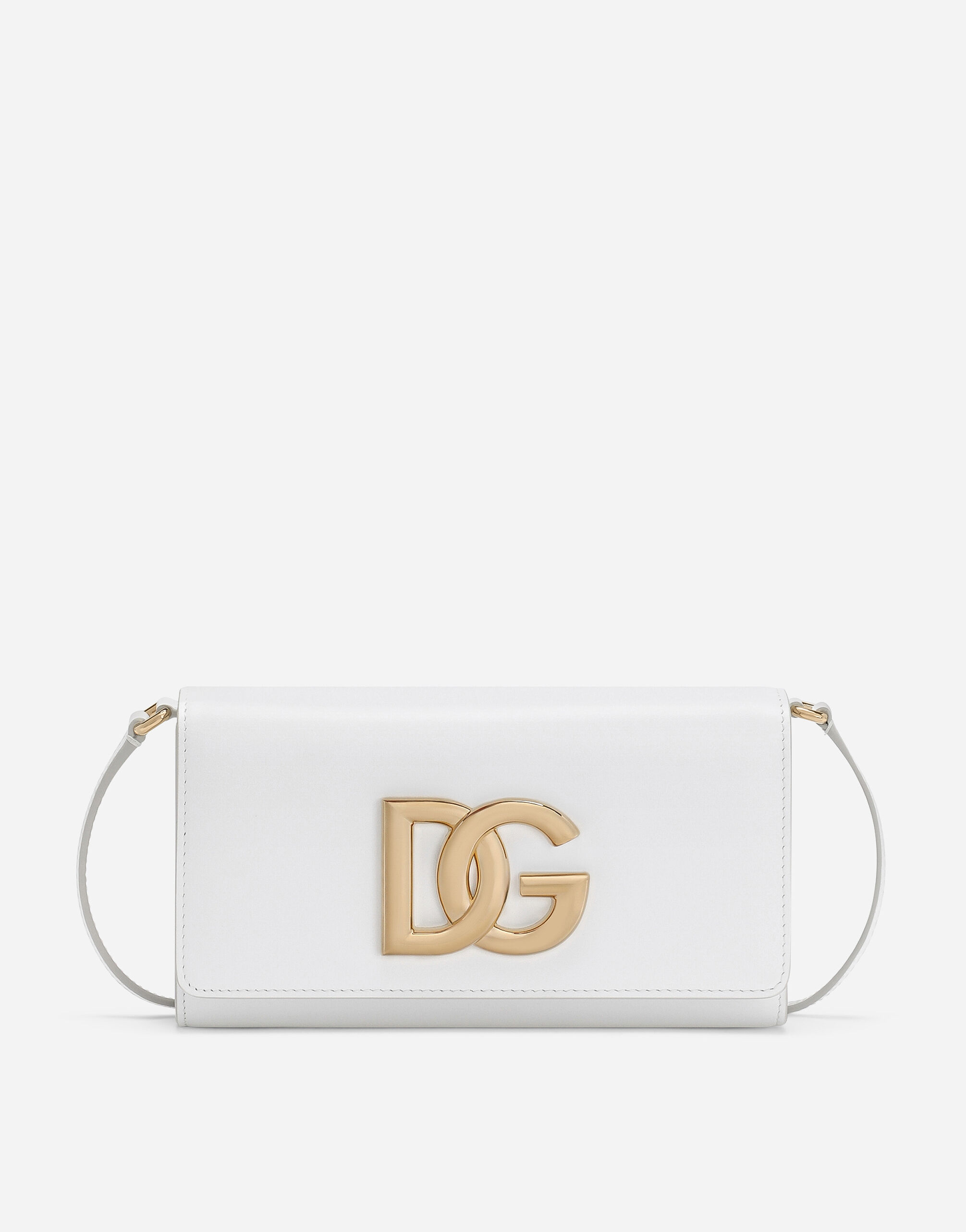 Calfskin 3.5 clutch in White for Dolce Gabbana US