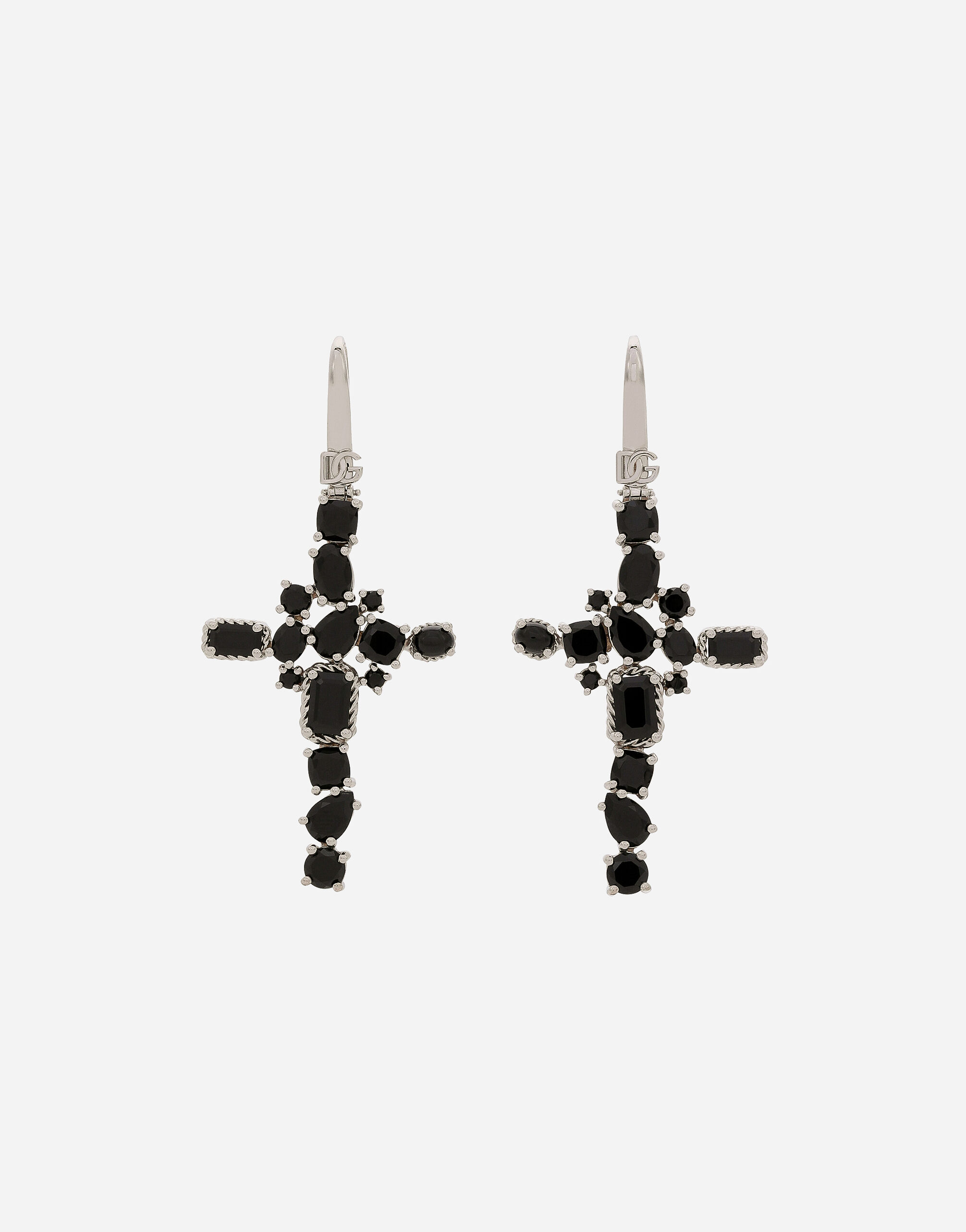 Dolce & Gabbana Anna earrings in white gold 18Kt and black spinels Gold WERA2GWPE01