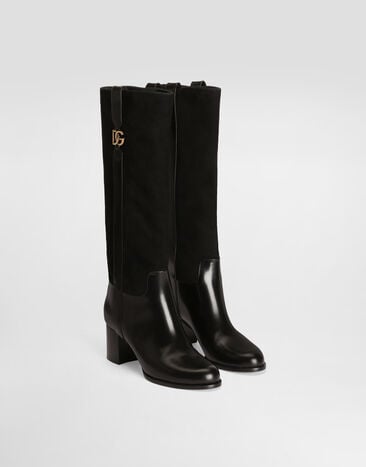 Dolce & Gabbana Suede riding boots Black CU1316A3S68