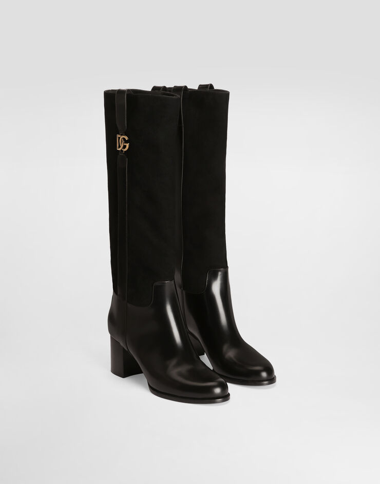 Dolce & Gabbana Suede riding boots Dolce & Gabbana Suede riding boots Black CU1316A3S68