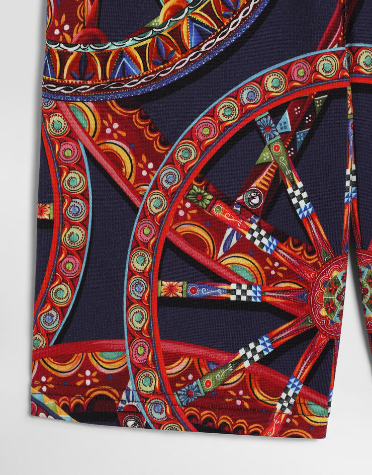 Dolce & Gabbana Carretto-print fleece bermuda shorts Multicolor L4JQU4HS7RF