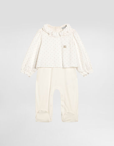 Dolce & Gabbana Polka dot interlock romper White L2JO4IG7PJB