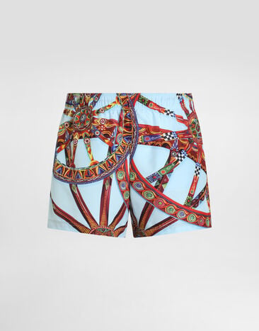 Dolce & Gabbana Carretto-print swim boxer shorts Multicolor M4F34TFSSLP