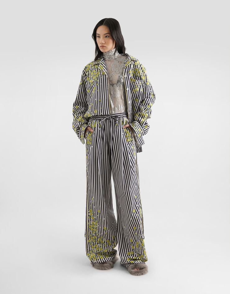 Dolce & Gabbana Chantilly lace blouse Green F7BV7TILMC2