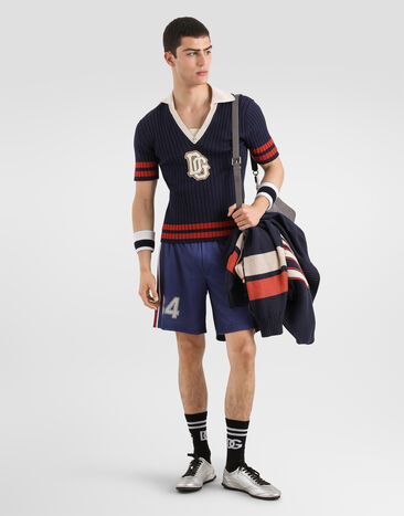 Dolce & Gabbana Striped jersey bermuda shorts Dolce & Gabbana Striped jersey bermuda shorts Multicolor GP1O6ZII7J0