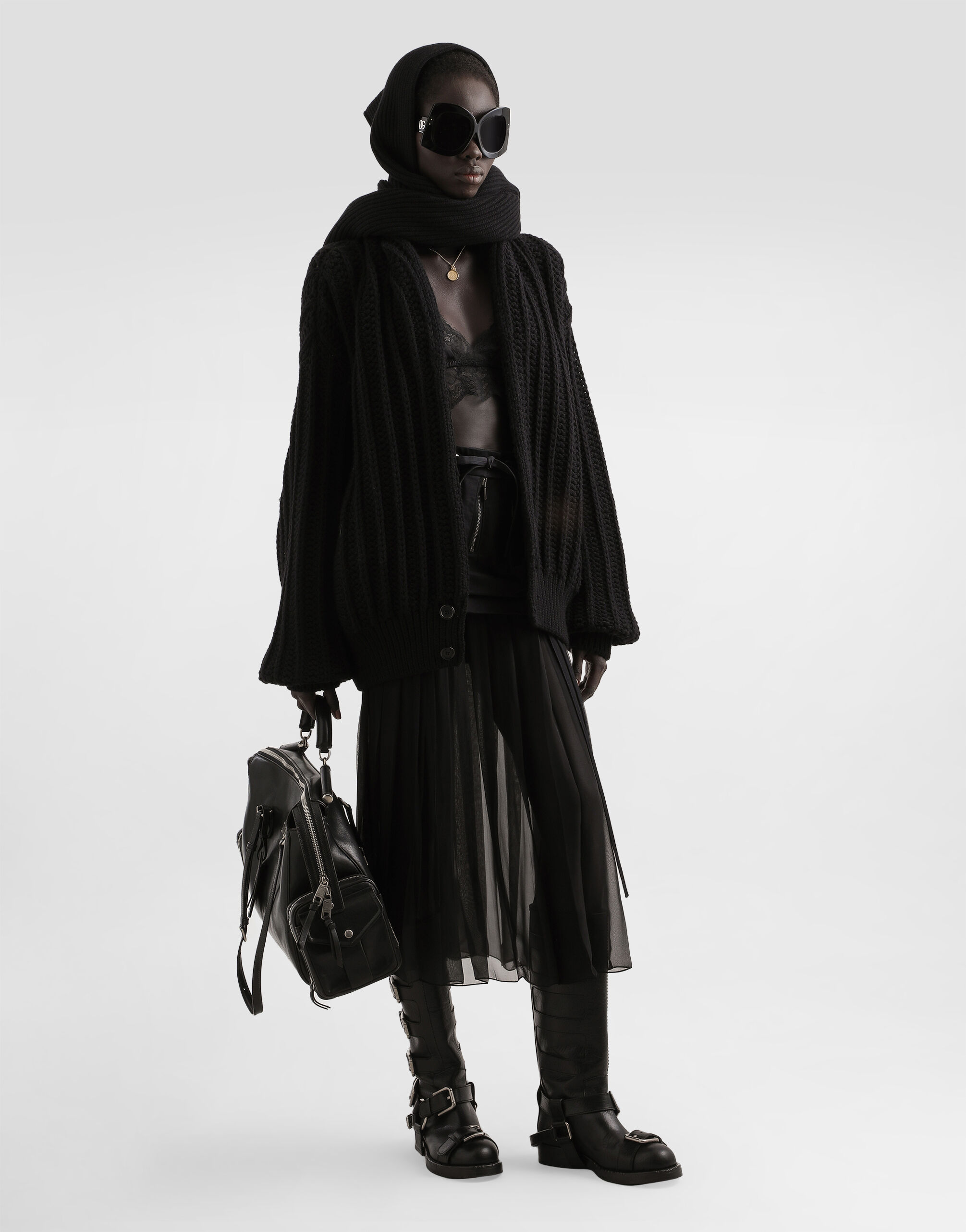 Blackのウィメンズ Virginwool cardigan | Dolce&Gabbana®