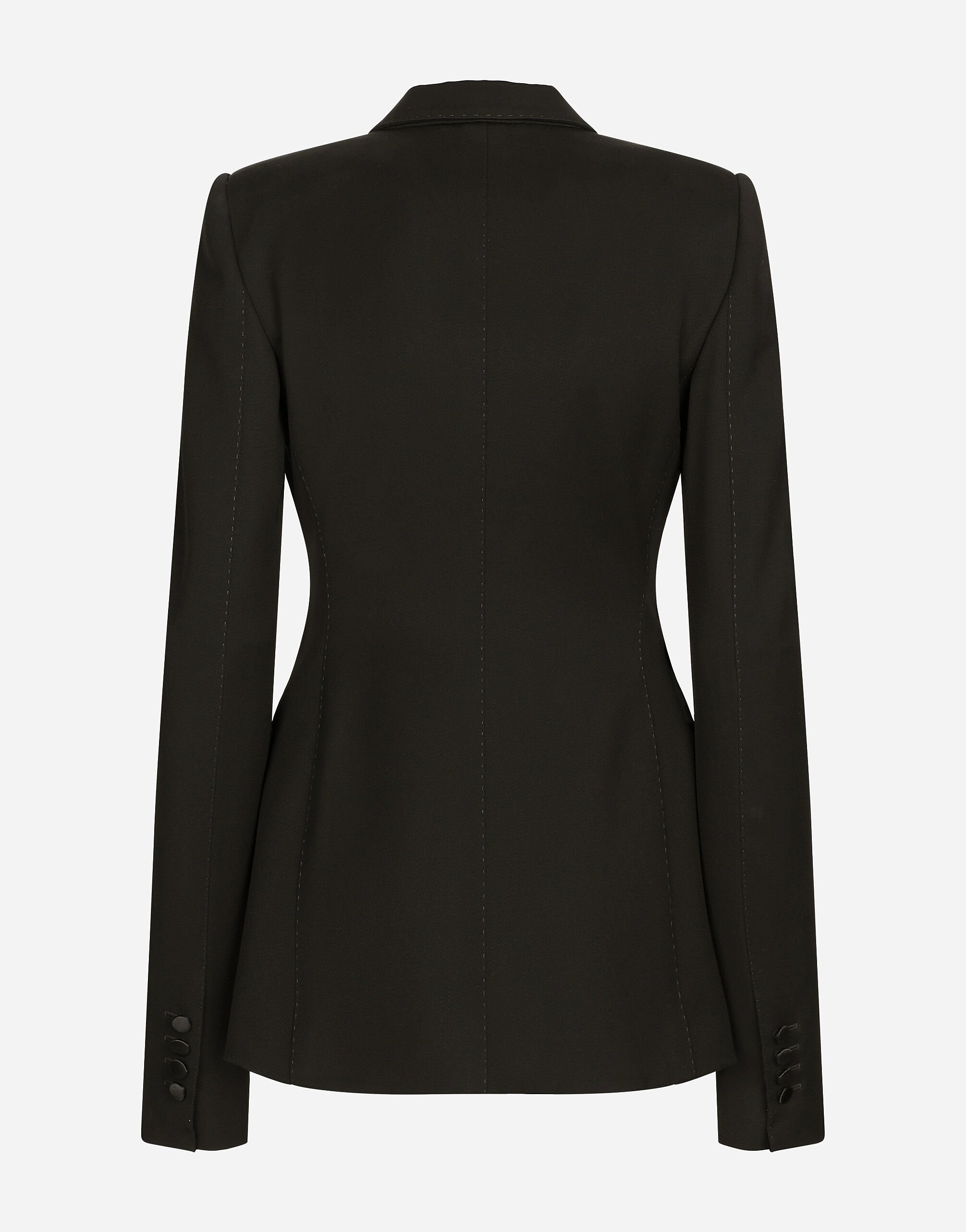 ジャケット Dolce & Gabbana FW24 Black tweed blazer (F2940TGDCLW N0000) Single-breasted tweed jacket in Black for Women