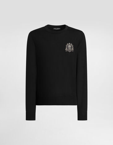 Dolce & Gabbana Virgin wool pullover Blue GXX02ZJDVG8