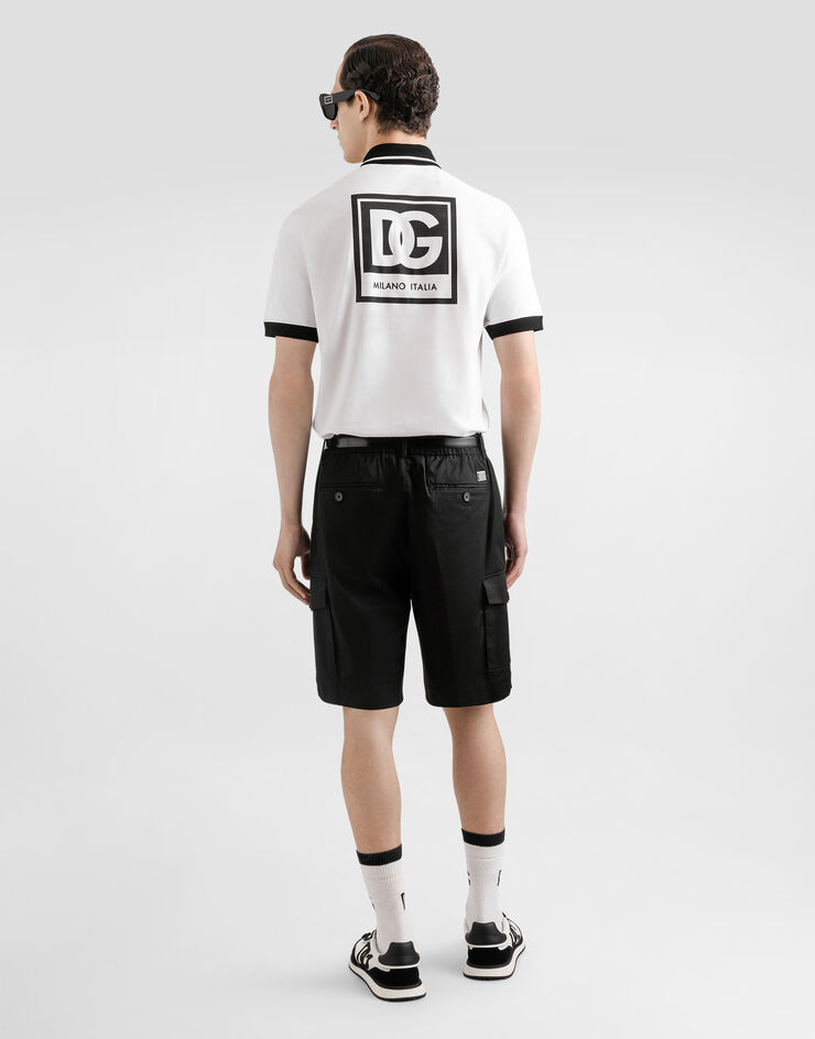 Dolce & Gabbana 코튼 카고 쇼츠 블랙 GP0Y2TFUFNV