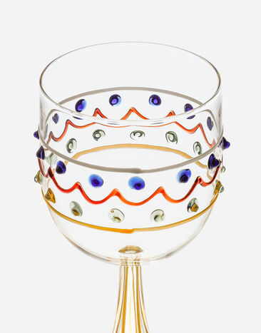 Dolce & Gabbana White Wine Glass Multicolor TCB001TCALV