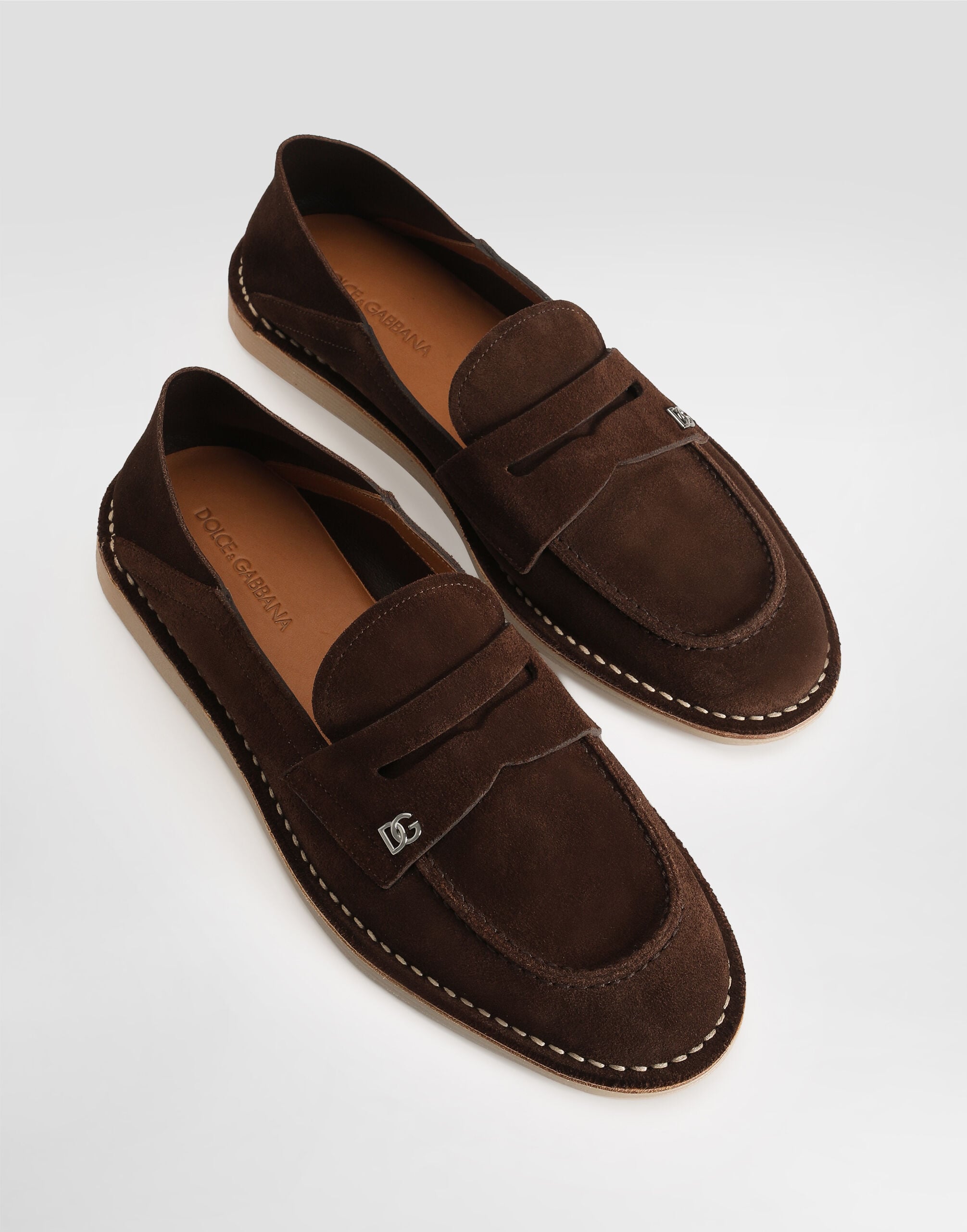 Brownのメンズ Reversed calfskin slipper | Dolce&Gabbana®