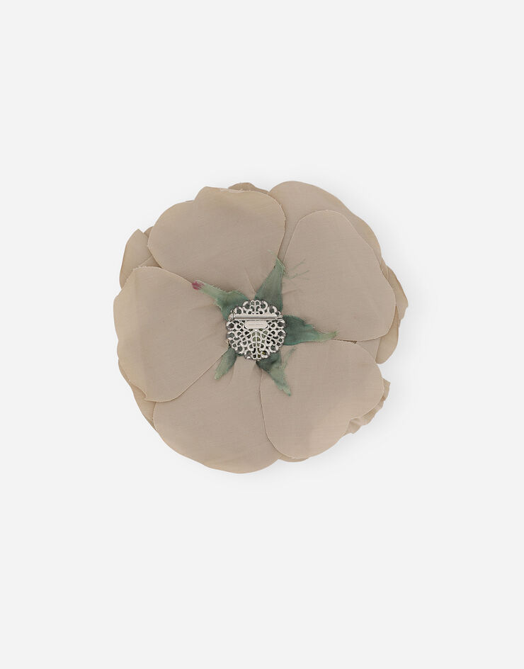 Dolce & Gabbana Floral poplin brooch Beige GY008AGH868