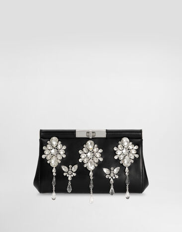 Dolce & Gabbana Crystal embroidered Marlene handbag Black BB7620AX073