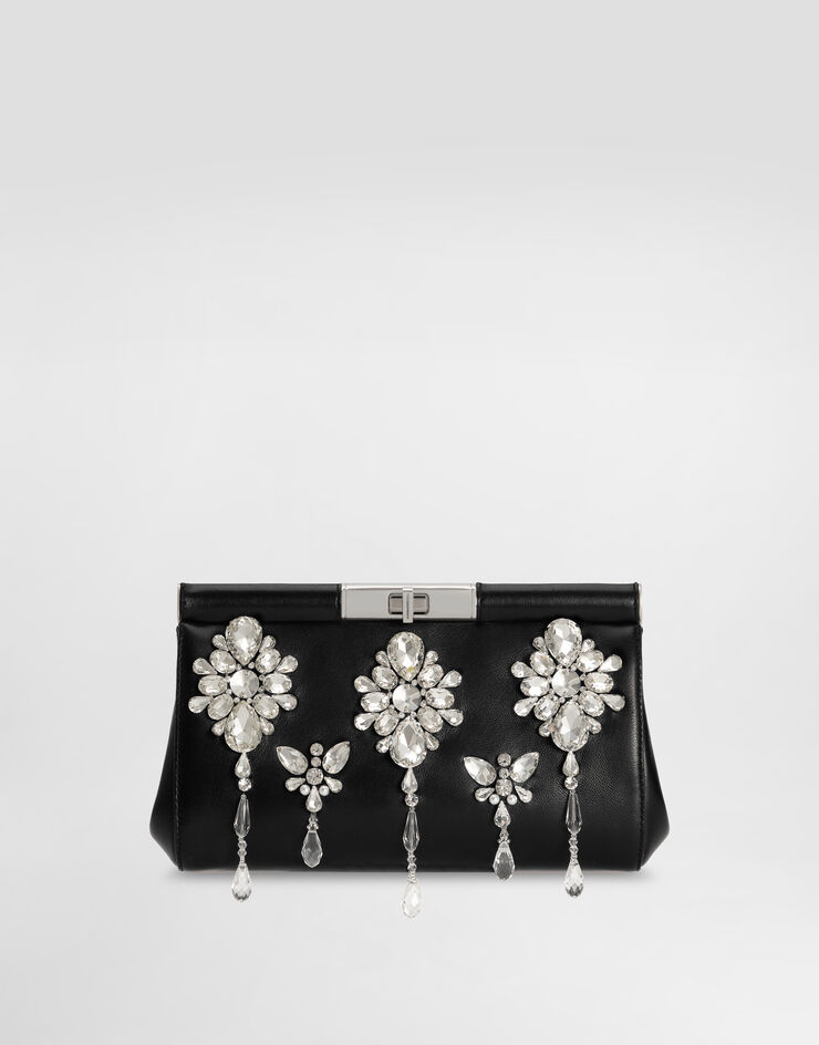 Dolce & Gabbana Crystal embroidered Marlene handbag Black BB7620AX073