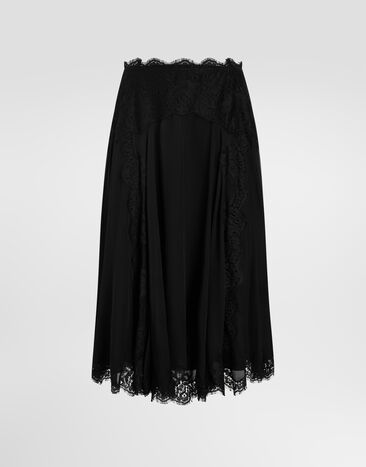 Dolce & Gabbana Gonna en chiffon Noir F4C7XTFU1AT