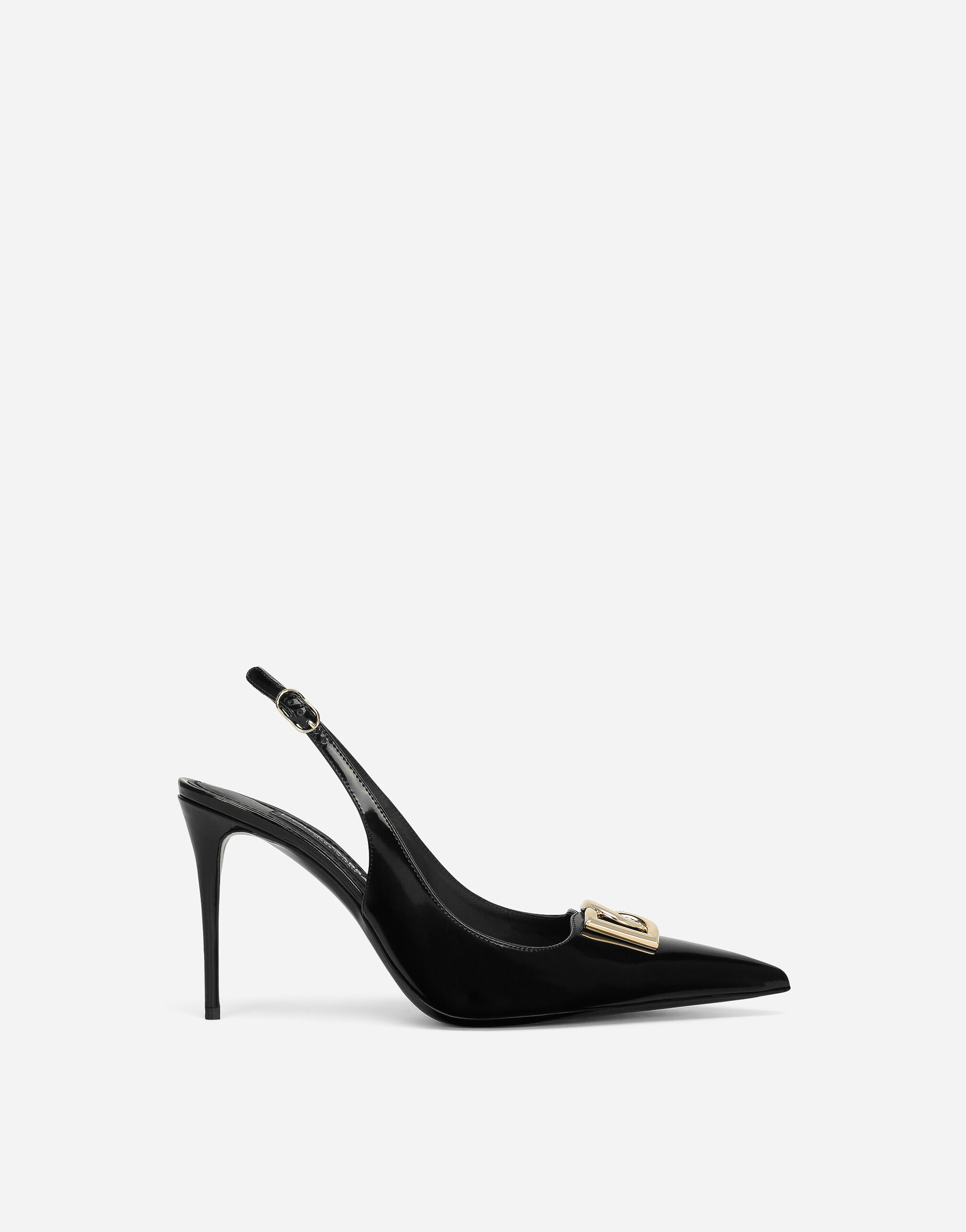 Dolce & Gabbana Polished calfskin slingbacks Gold BB7287AY828