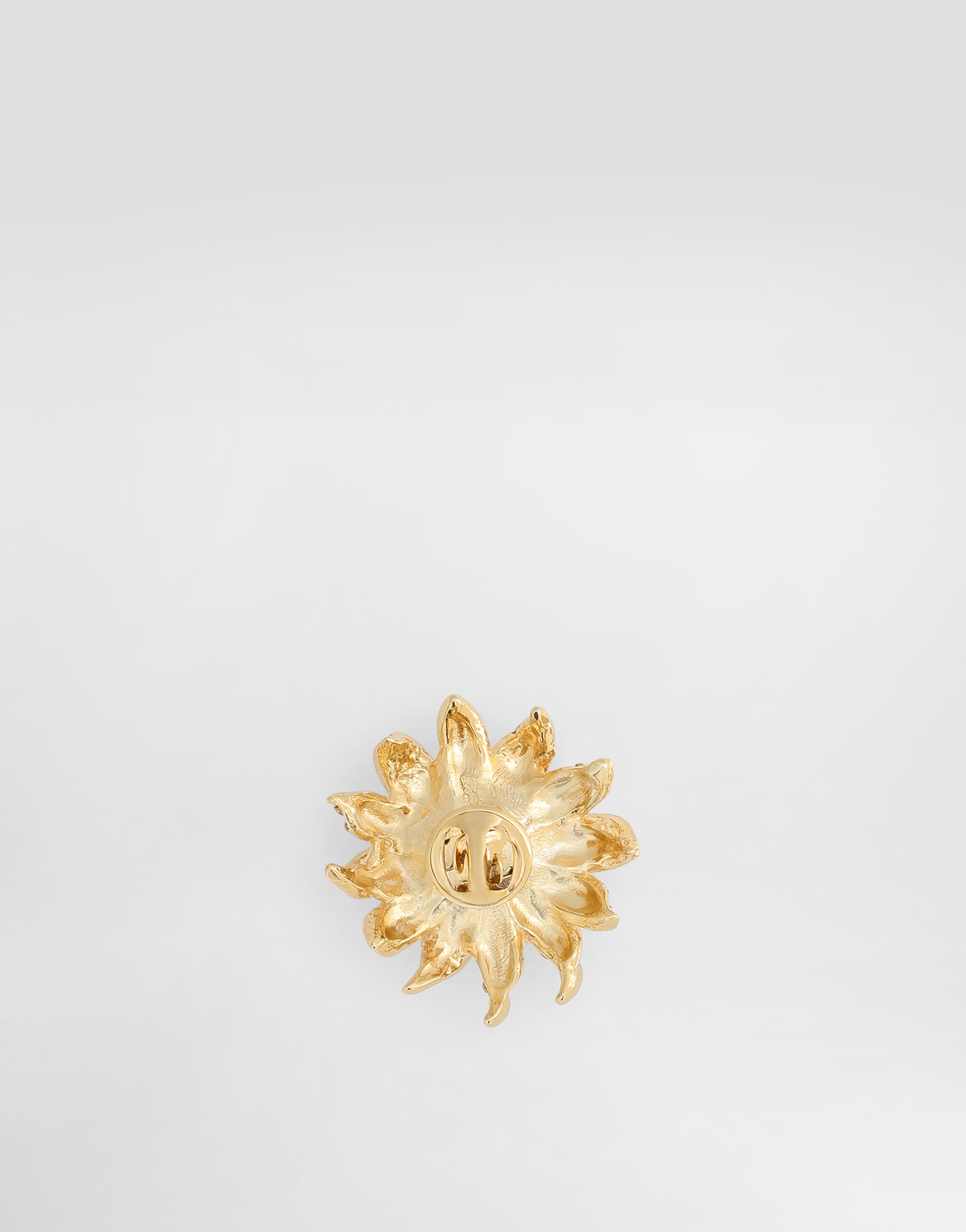 Goldのメンズ ラインストーン フローラル ブローチ | Dolce&Gabbana®