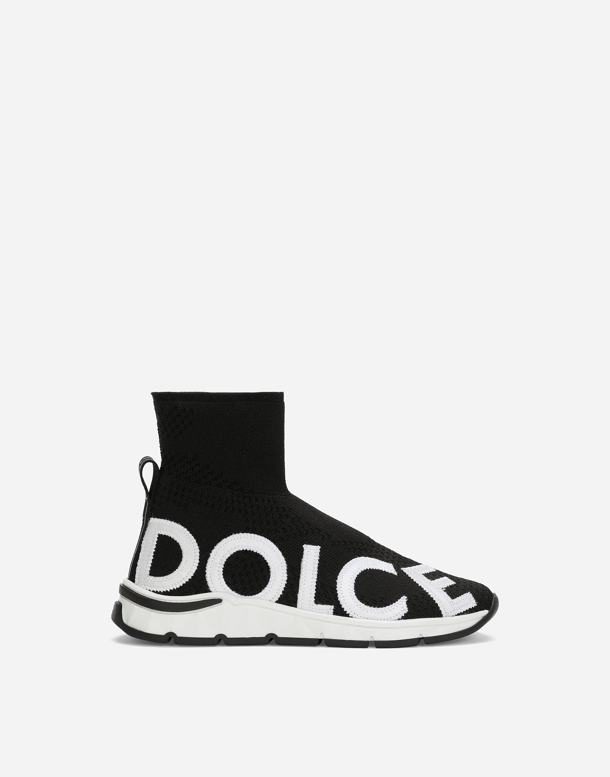 Dolce&Gabbana Sorrento 2.0 stretch mesh high-top sneakers Black DA5173A1671