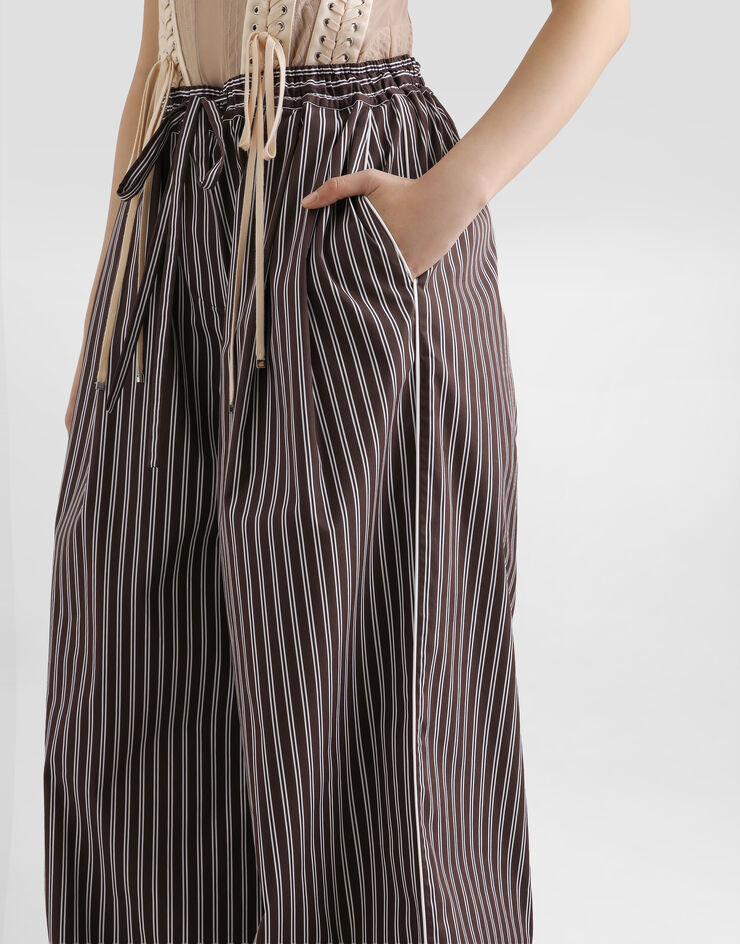 Dolce & Gabbana Striped poplin trousers Multicolor FTDJETFR51W