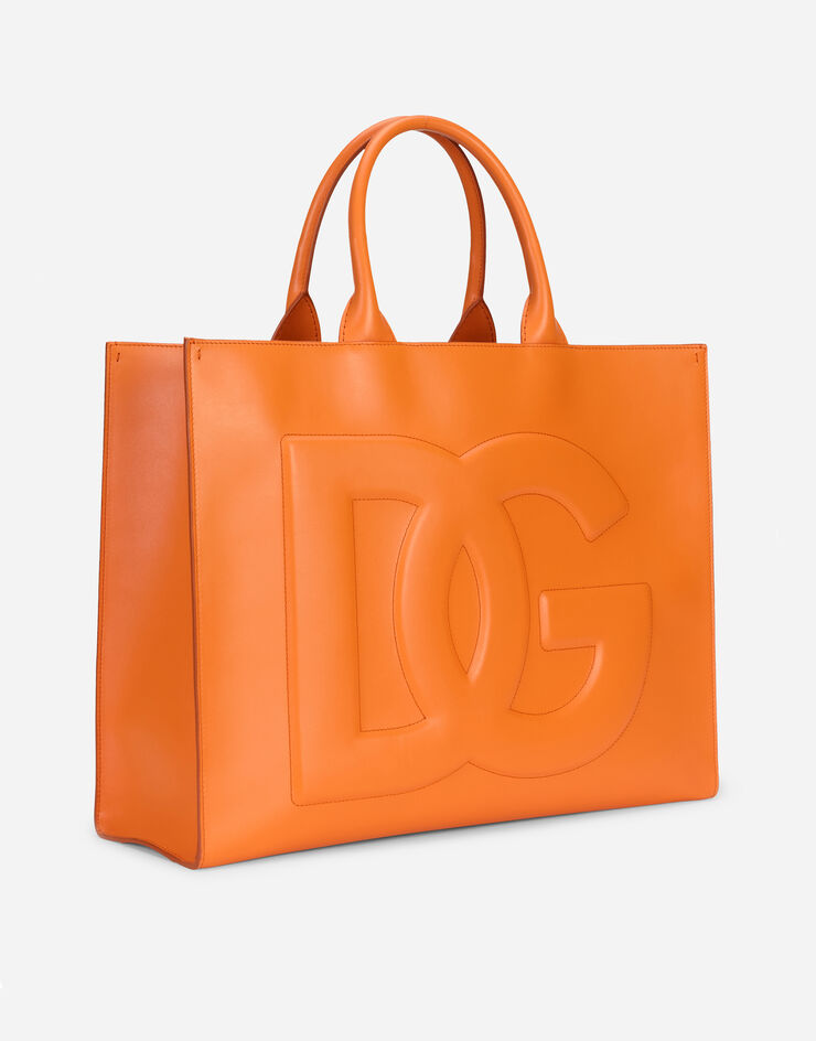 Dolce & Gabbana Großer Shopper DG Daily aus Kalbsleder Orange BB7022AQ269