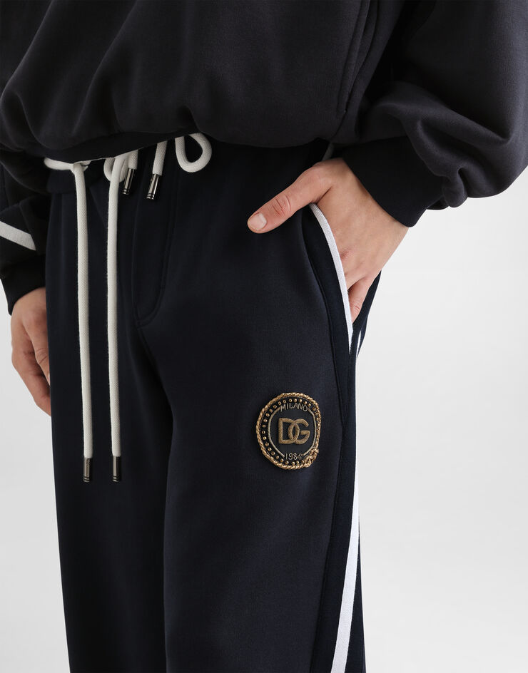 Dolce & Gabbana Cotton fleece jogging trousers Blue GP24MZHU7X7