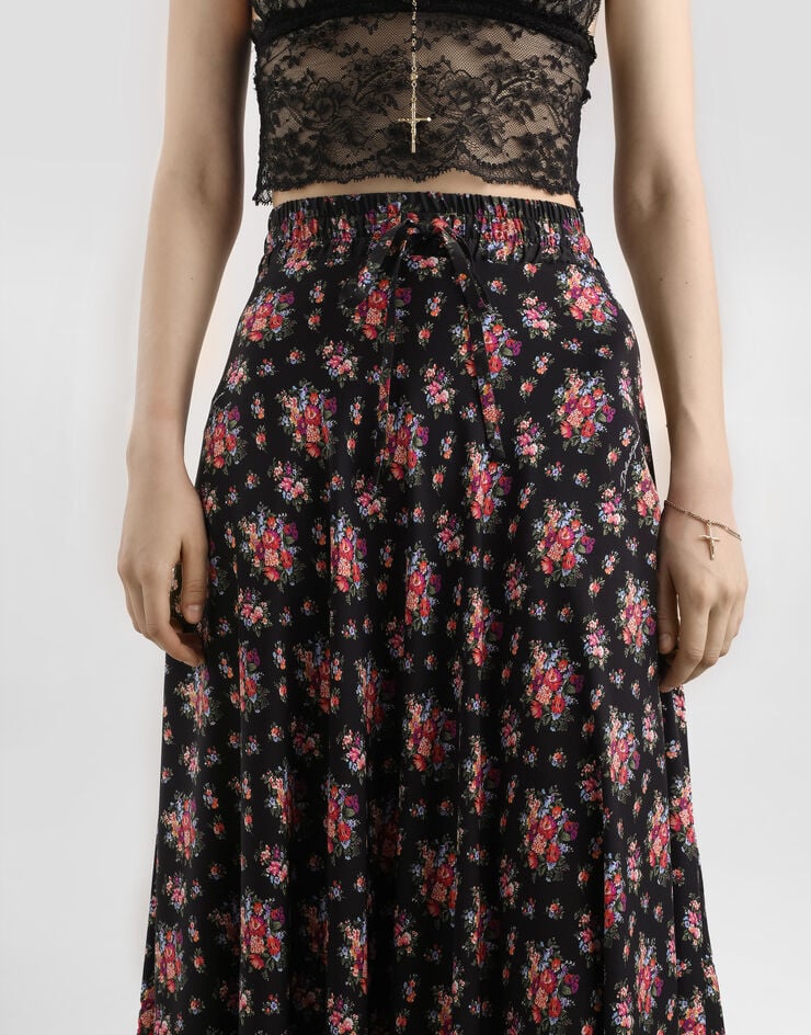 Dolce & Gabbana Falda con estampado de ramos de flores Dolce & Gabbana Falda con estampado de ramos de flores Multicolor F4DCPTFSA78